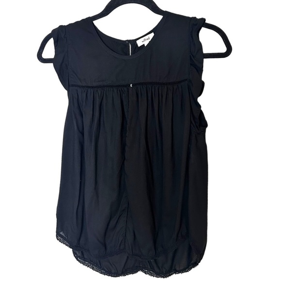 Aritzia Wilfred Meyron Ruffle Sleeve Blouse- BLACK - Picture 2 of 10